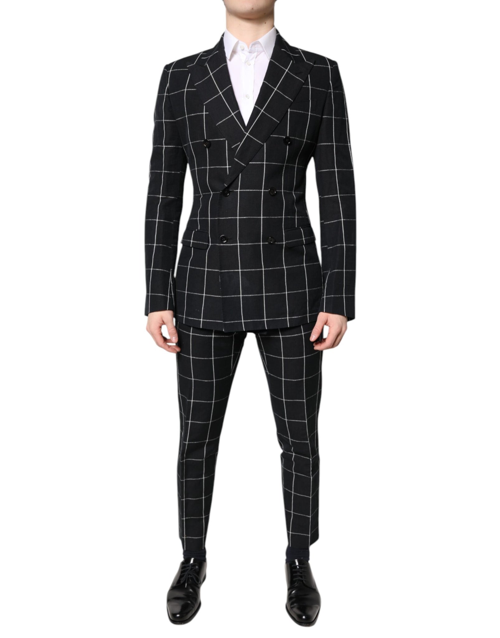 Dolce & Gabbana Black TAORMINA Double Breasted 2 Piece Suit