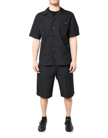 Dolce & Gabbana Black Cotton Men Pajama Set Sleepwear