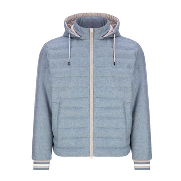 Herno Blue Silk Men Jacket