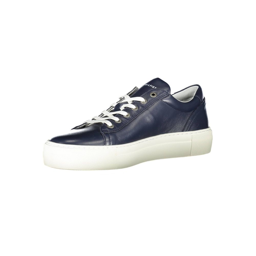 Tommy Hilfiger Blue Leather Men Sneaker