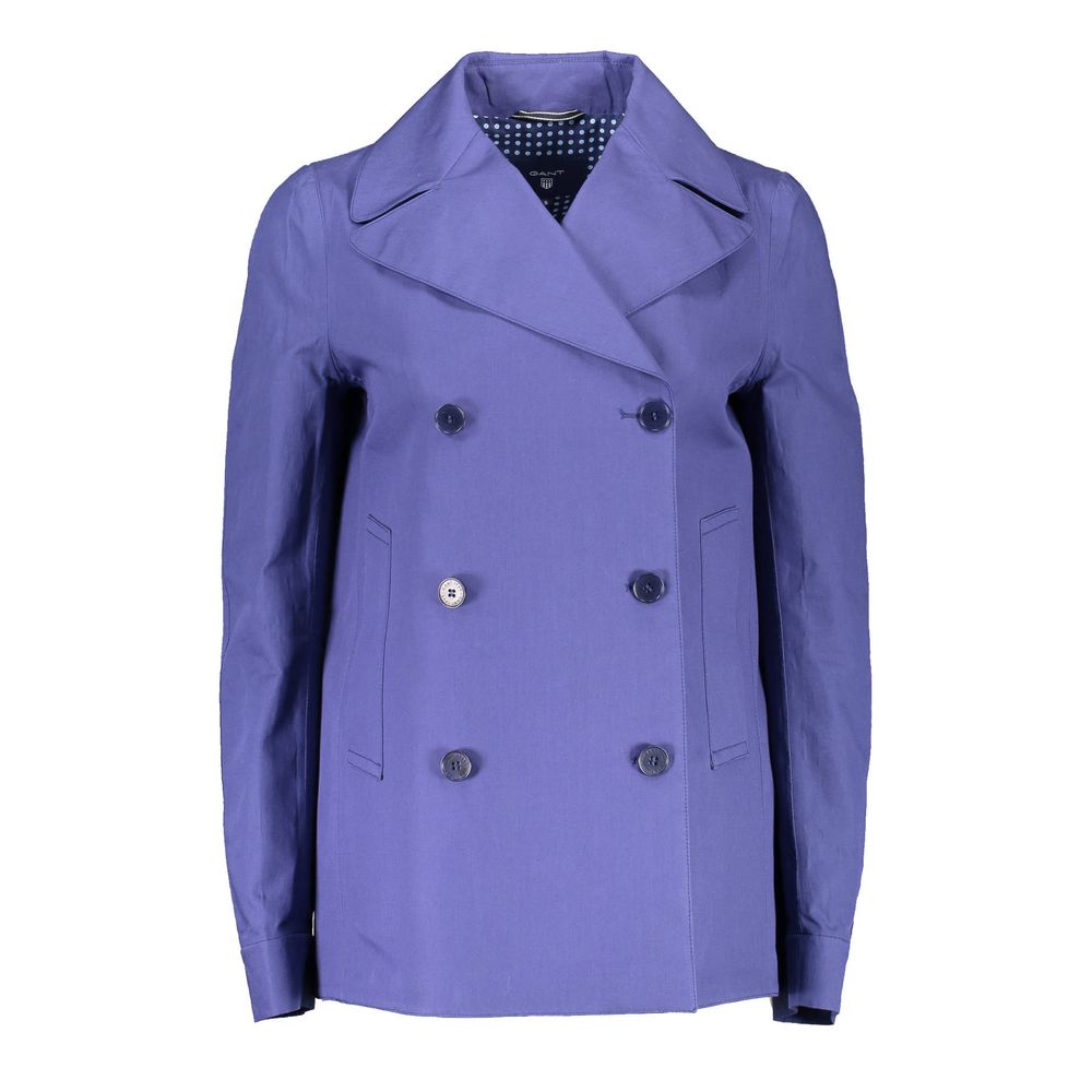 Gant Blue Cotton Women Coat Jacket