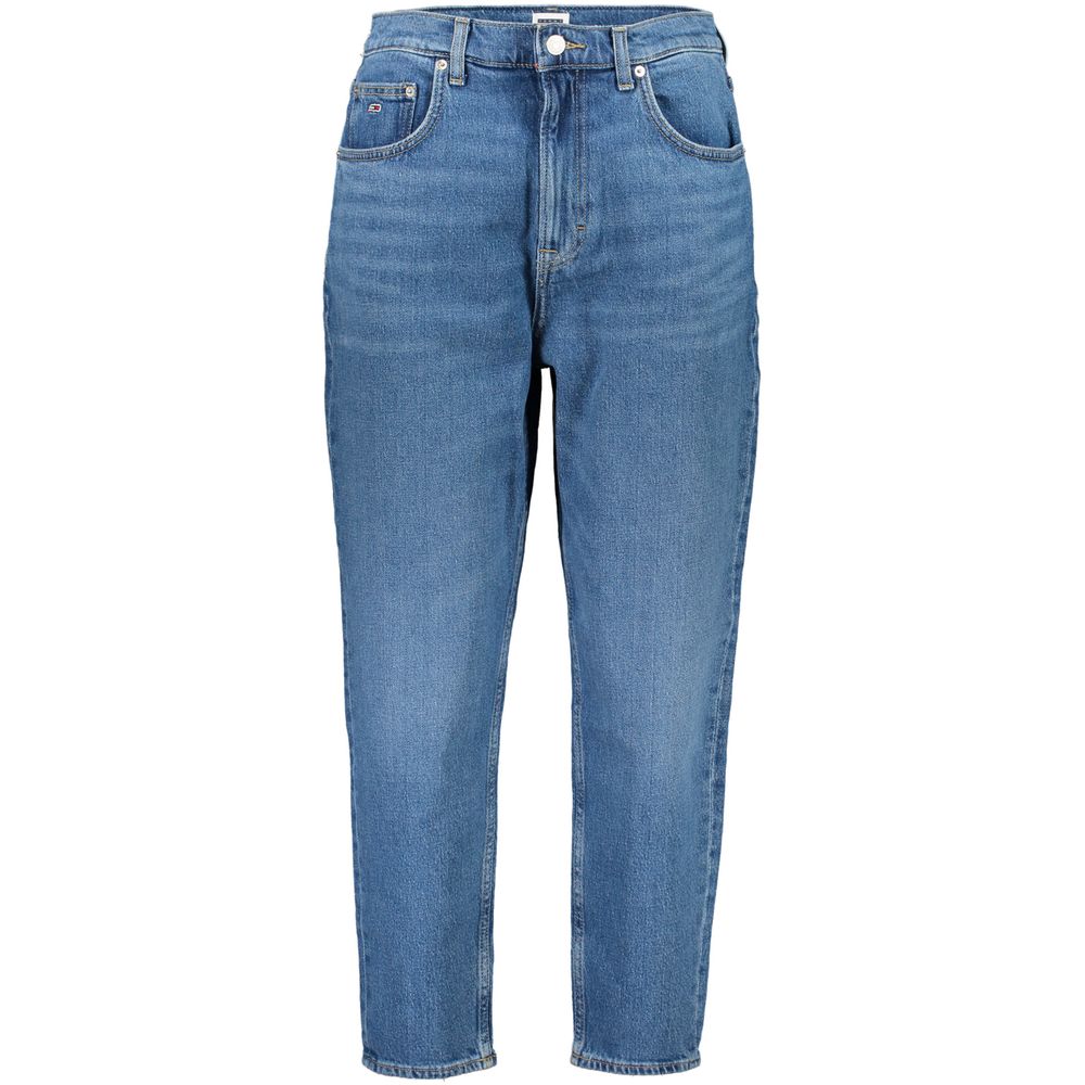 Tommy Hilfiger Blue Cotton Women's High-Waisted Jean