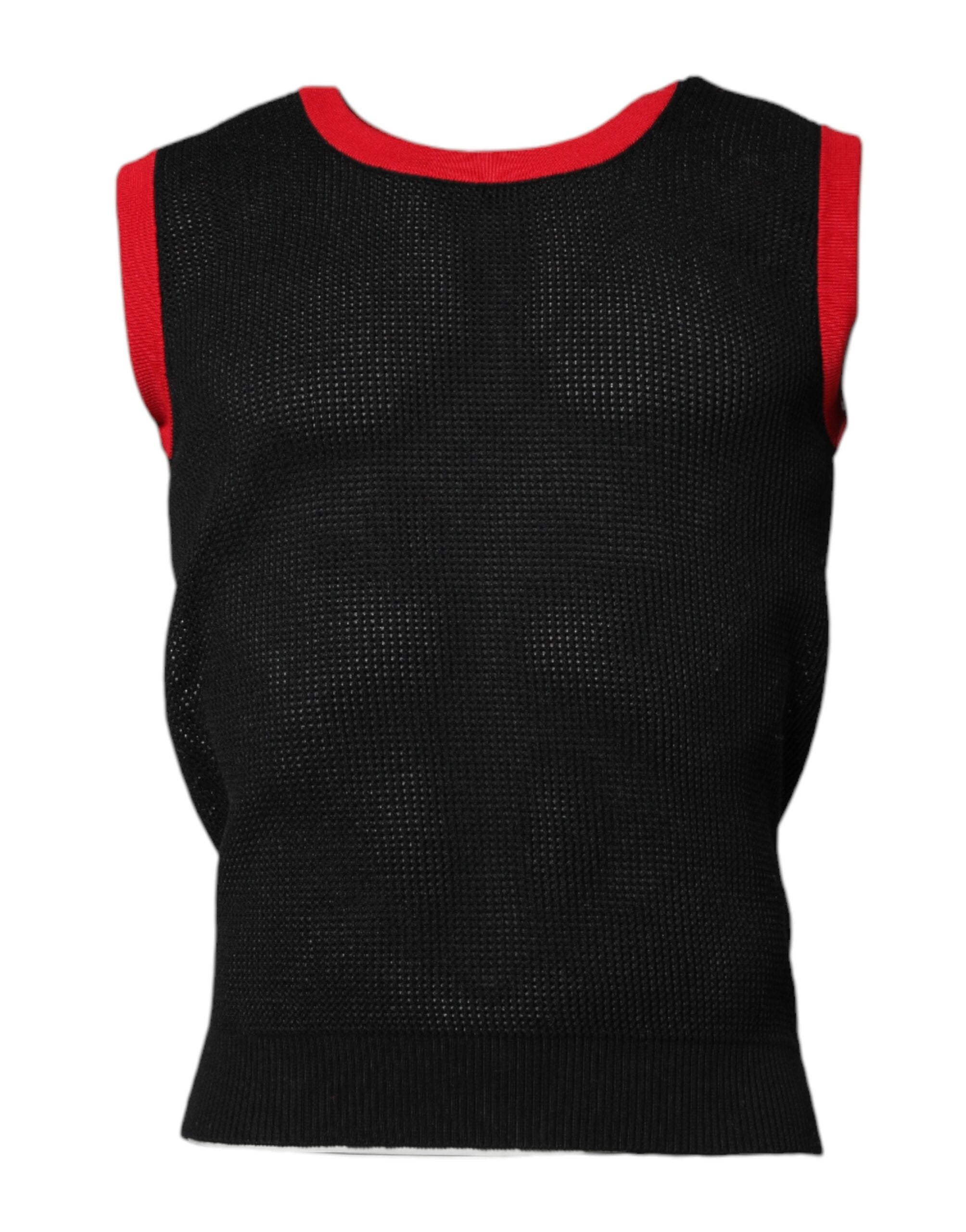 Dolce & Gabbana Black Cotton Slim Fit Round Neck T-shirt