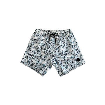 شورت سباحة رجالي من البوليستر باللون الأبيض من Trussardi Beachwear