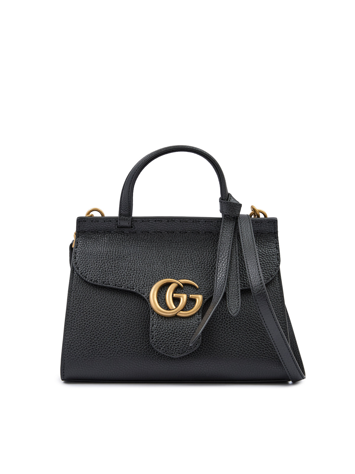 حقيبة يد Gucci GG Marmont الجلدية السوداء