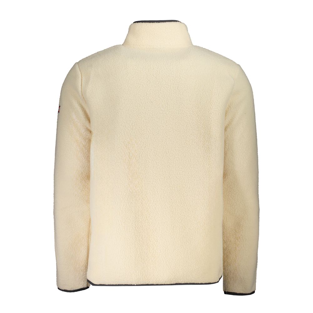 Norway 1963 Beige Polyester Men Sweater with Multiple Pockets