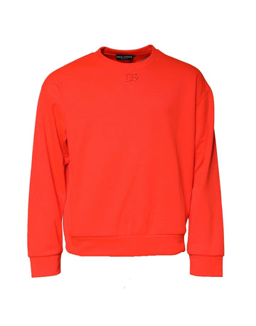 Dolce & Gabbana Orange Polyester DG Logo Sweatshirt Sweater