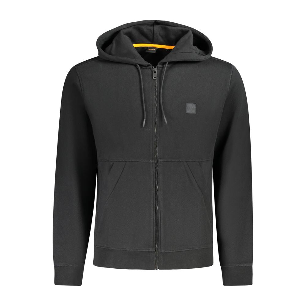 Hugo Boss Black Cotton Men Sweater