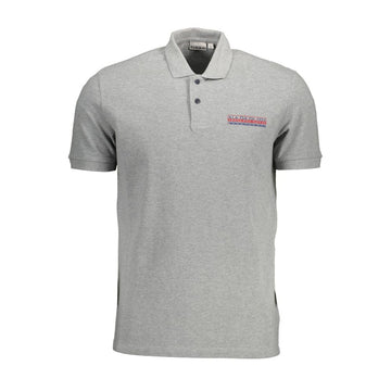 Napapijri Brown Cotton Men Polo Shirt