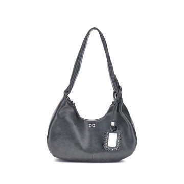 Ganni Black Lyocell Shoulder Bag