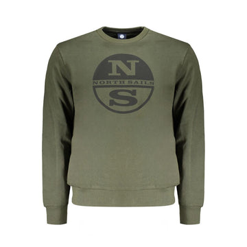 North Sails Green Cotton Men Sweater