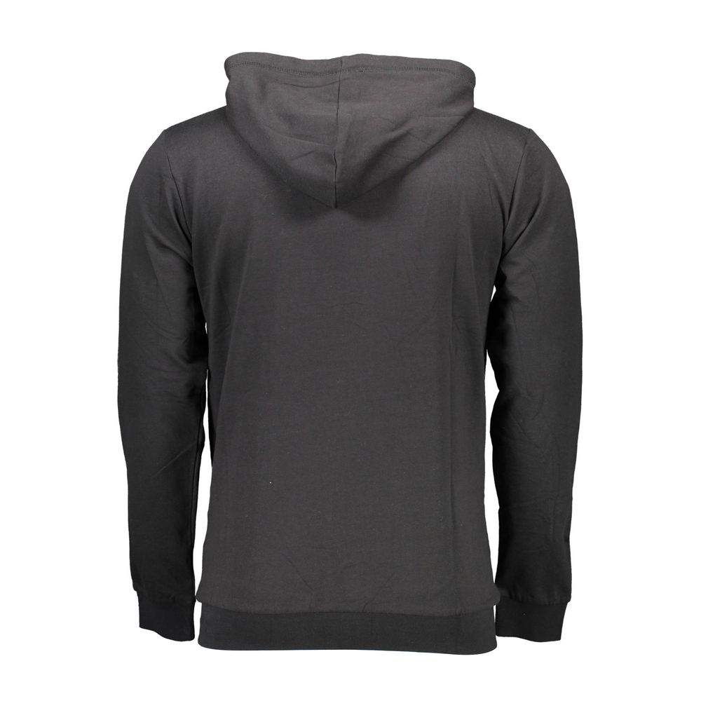Sergio Tacchini Black Cotton Men Hooded Sweater