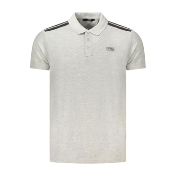 Cavalli Class Gray Cotton Polo Shirt