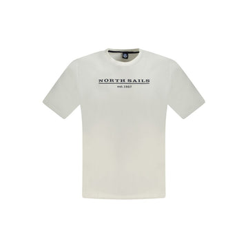 North Sails White Cotton Men T-Shirt