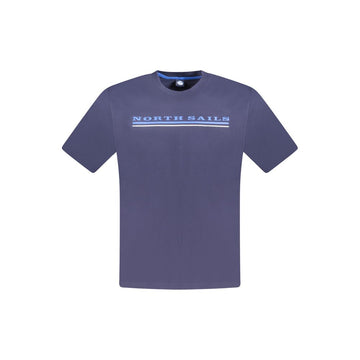 North Sails Blue Cotton Men T-Shirt