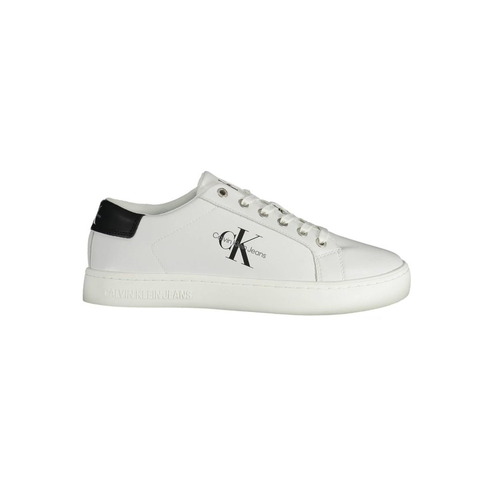 Calvin Klein White Recycled Polyester Men Sneaker