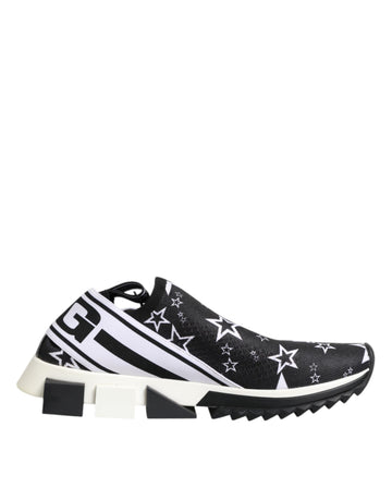 Dolce & Gabbana Black White Sorrento Low Top Sneakers Shoes