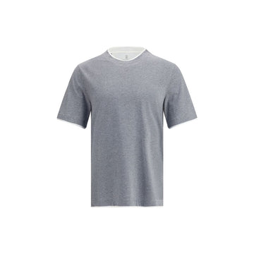 Brunello Cucinelli Gray Cotton T-Shirt