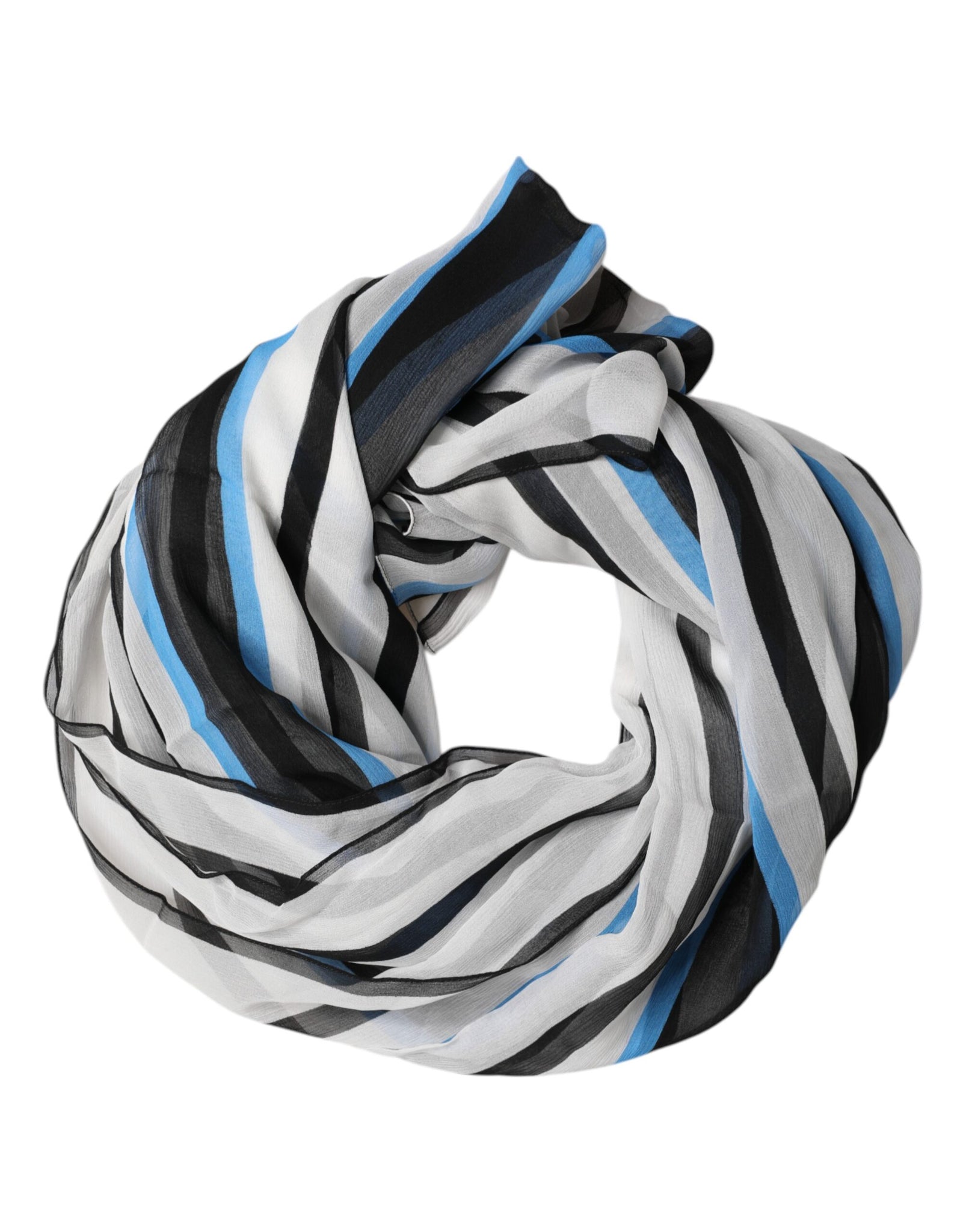 Dolce & Gabbana Multicolor Striped Neck Warmer Wrap Scarf