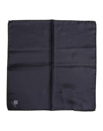 Dolce & Gabbana Blue DG Crown Silk Square Men Foulard Scarf