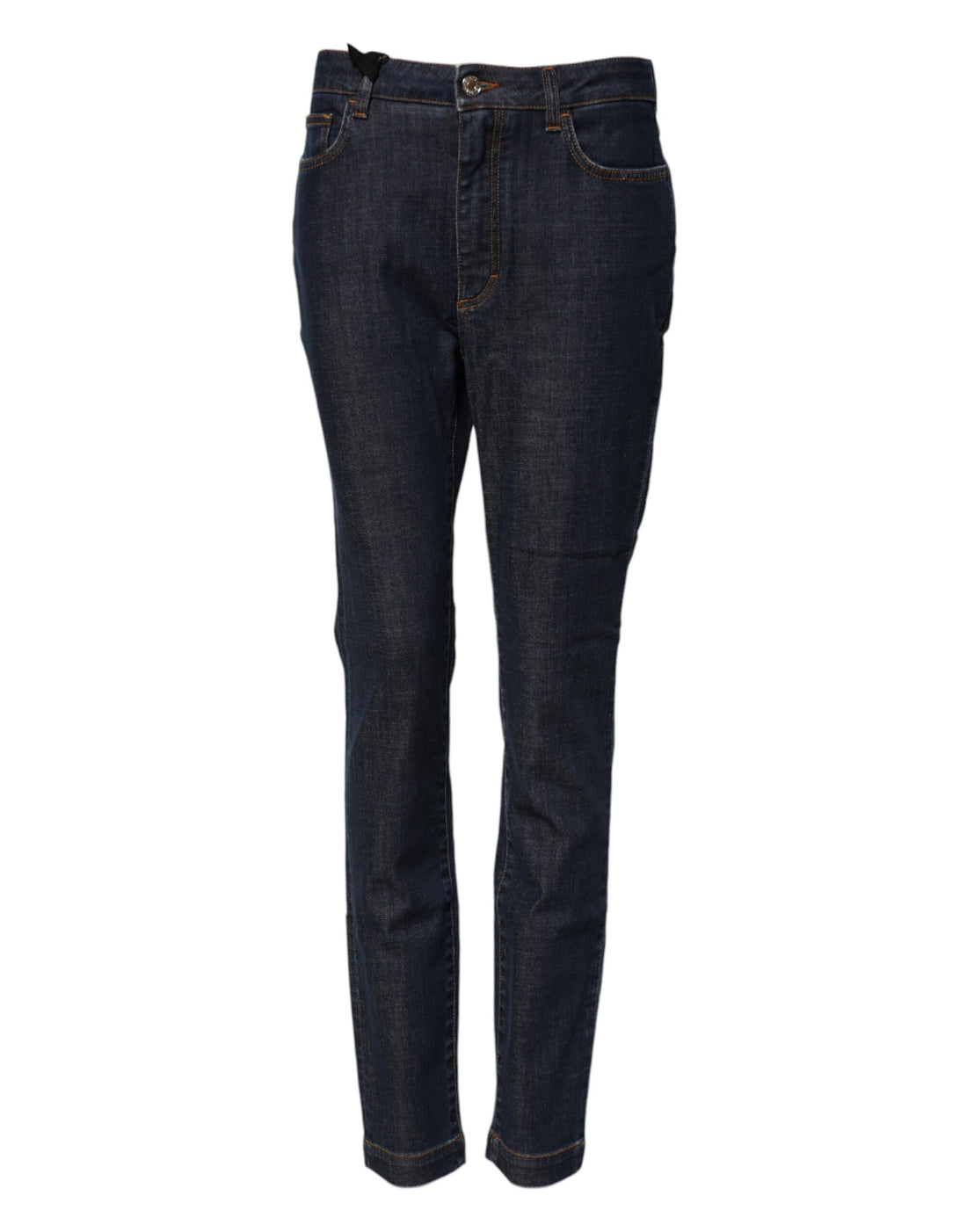 Dolce & Gabbana Blue Queen Patch AUDREY Mid Waist Denim Jeans