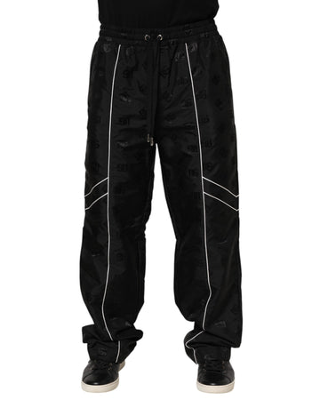 Dolce & Gabbana Black Cotton Straight Jogger Sweatpants Pants