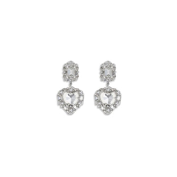 Self-Portrait Earrings with heart-shaped pendant