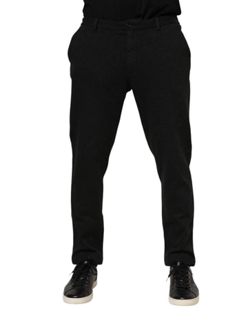 Dolce & Gabbana Dark Gray Viscose Dress Men Pants