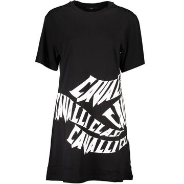 Cavalli Class Black Cotton Dress