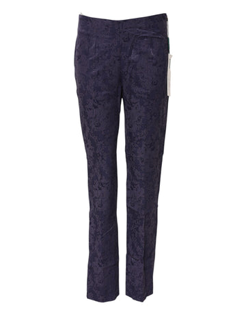 BENCIVENGA Purple Jacquard High Waisted Pants