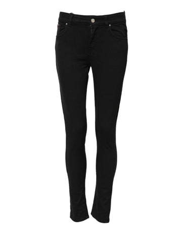 Dolce & Gabbana Black Cotton Skinny Mid Waist Denim Jeans