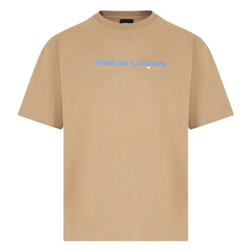 Comme Des Fuckdown Brown Cotton T-Shirt