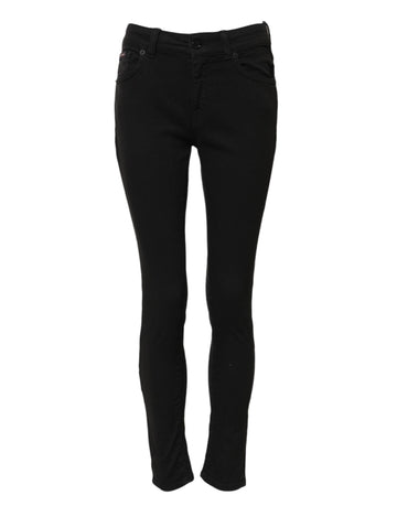 Dolce & Gabbana Black Cotton Skinny Mid Waist Denim Jeans