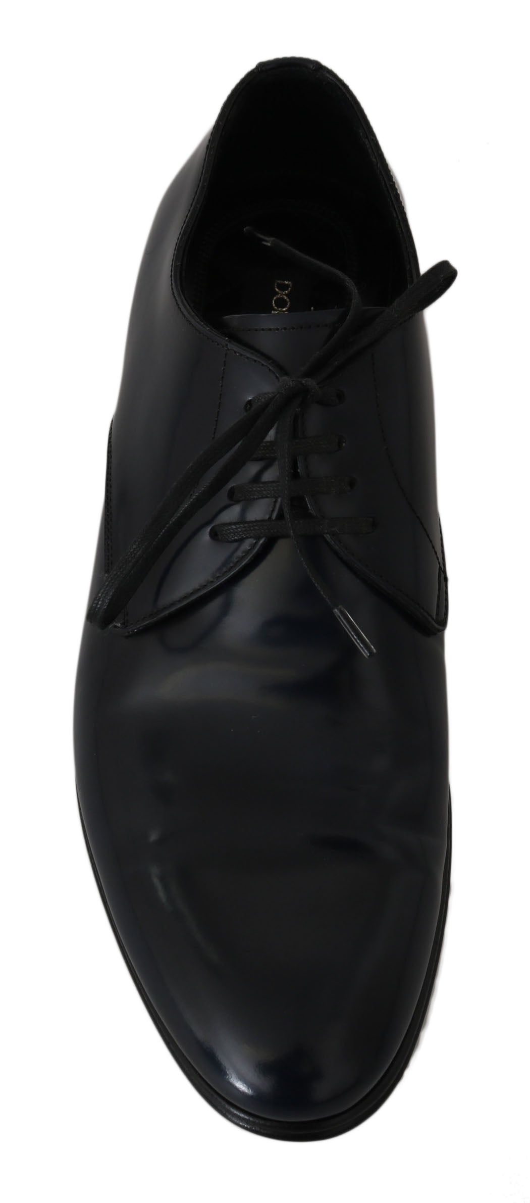 Dolce & Gabbana Blue Leather Dress Derby Formal Mens Shoes - Whispers Of Wisdom Clothing