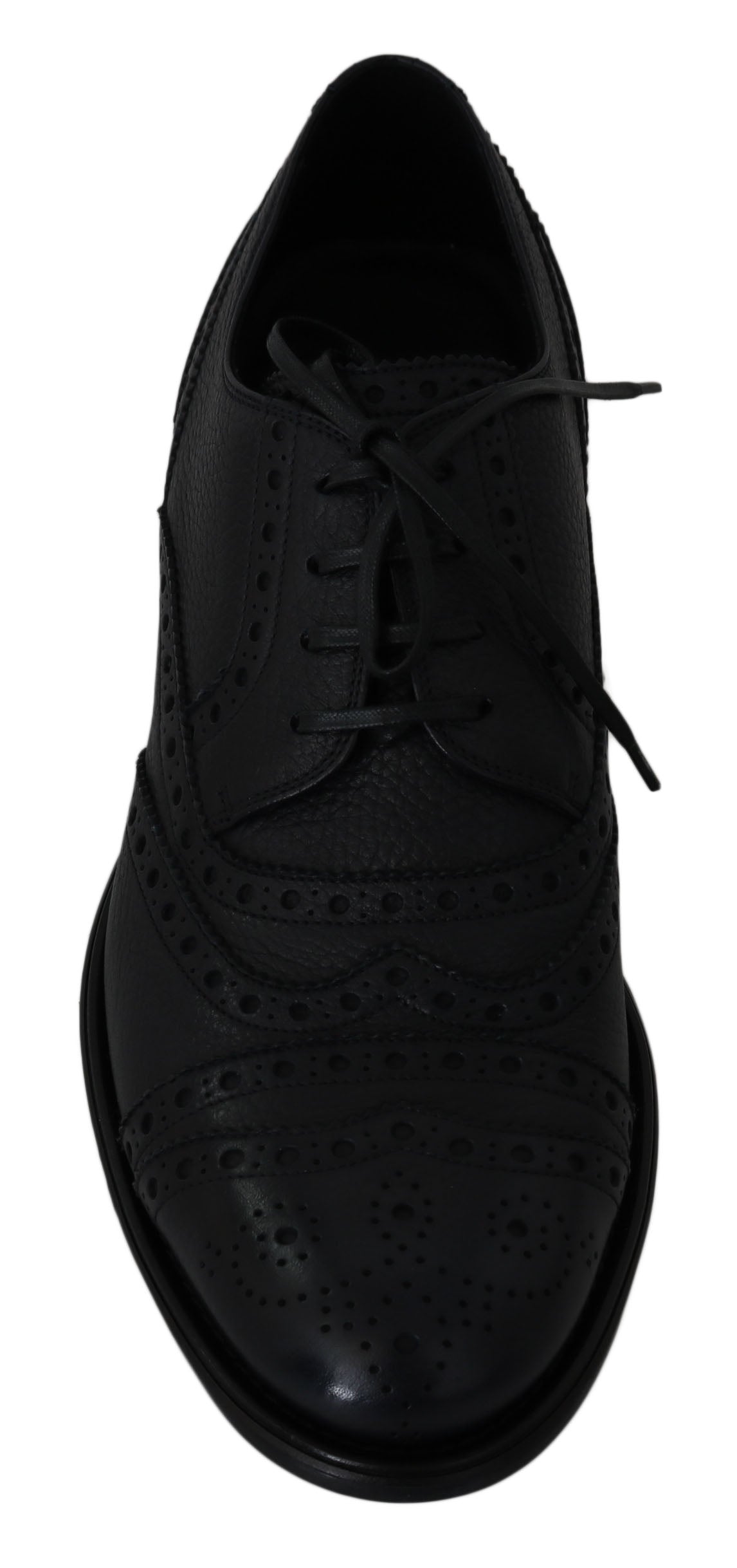 Dolce & Gabbana Blue Leather Wingtip Oxford Dress  Shoes - Whispers Of Wisdom Clothing