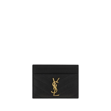 Saint Laurent Black Calf Leather Bos Taurus Cardholder