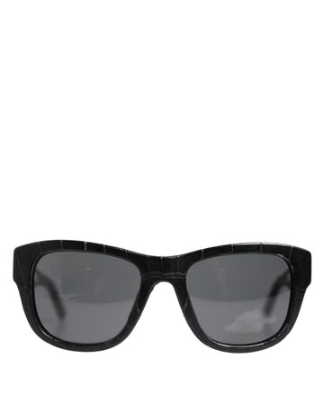 Dolce & Gabbana Black Leather Frame DG4177 Tinted Lens Sunglasses