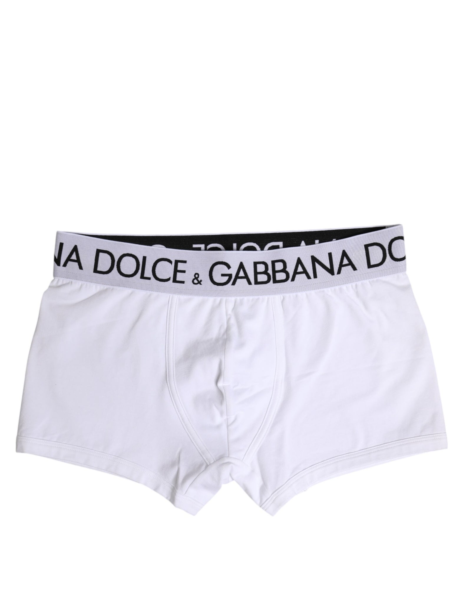 Dolce & Gabbana White Cotton Stretch Regular Boxer Underwear