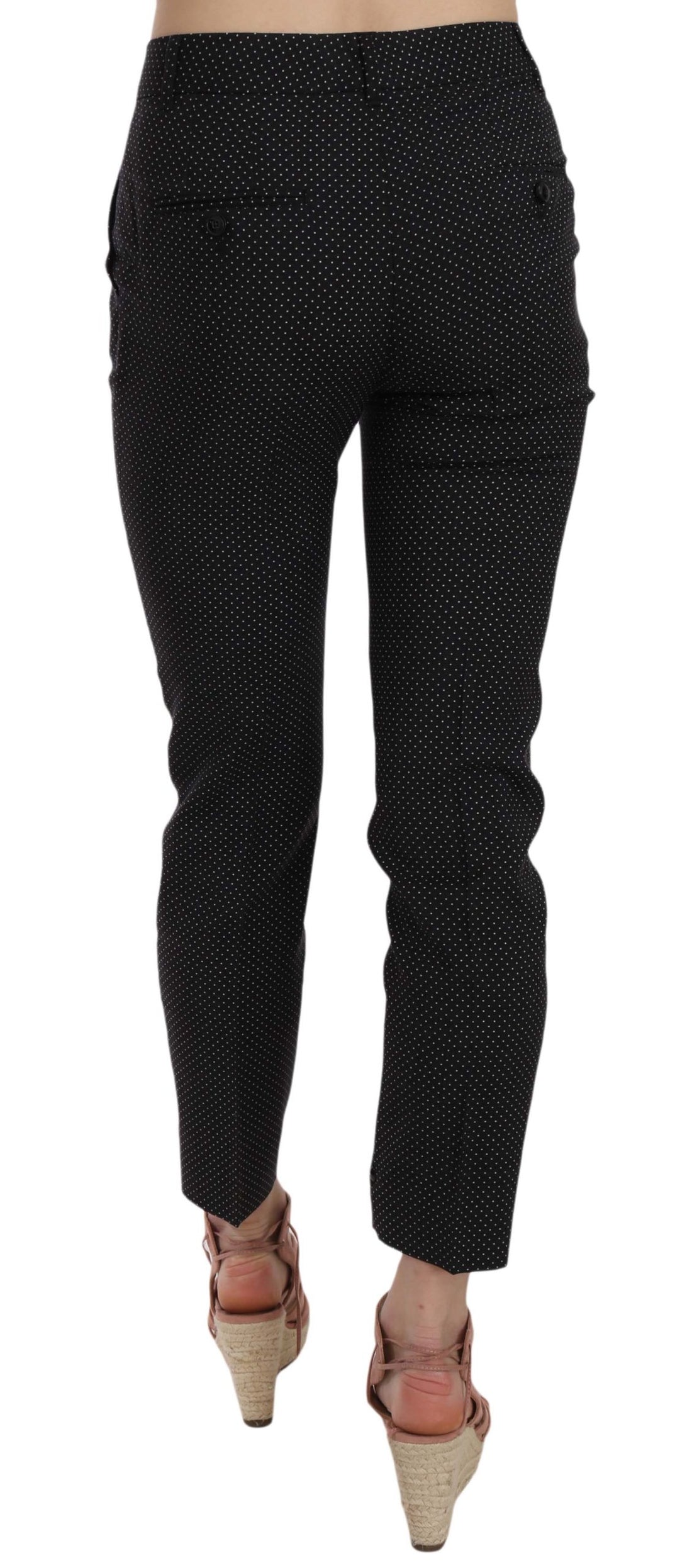 Dolce & Gabbana Polka Dot Slim Capri Trousers Tapered Pants - Whispers Of Wisdom Clothing