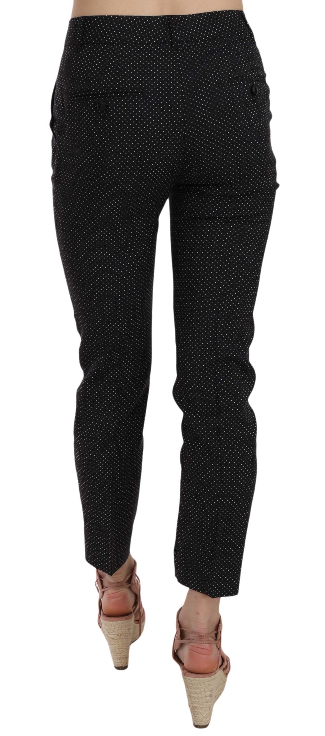 Dolce & Gabbana Polka Dot Slim Capri Trousers Tapered Pants - Whispers Of Wisdom Clothing