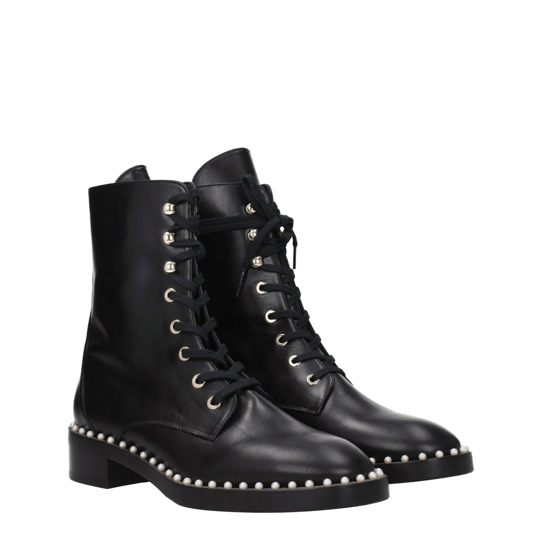 Stuart Weitzman Black Leather Ankle Boots