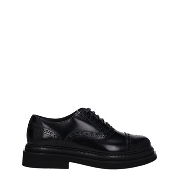 Dolce & Gabbana Black Leather Oxfords And Derbies