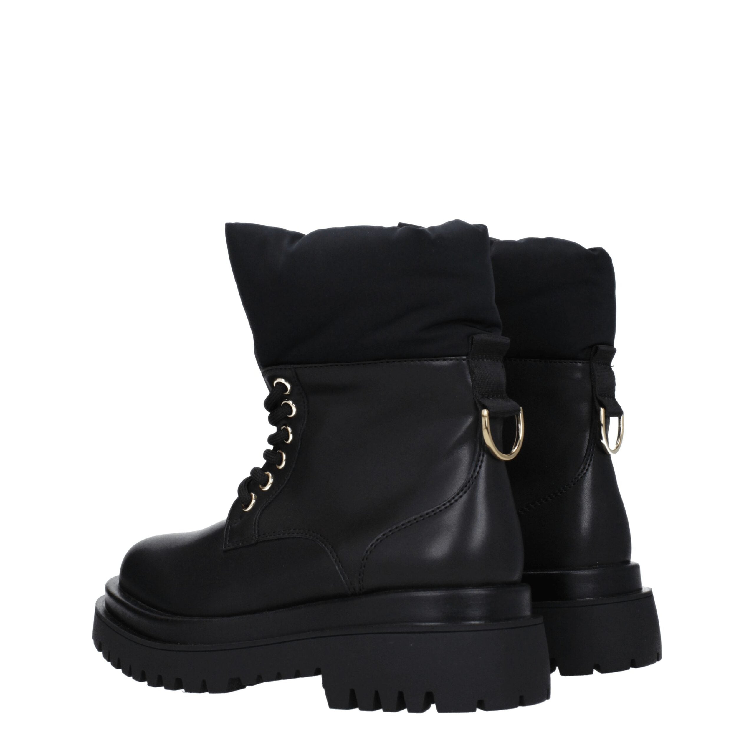 Versace Jeans Black Polyethylene Ankle Boots