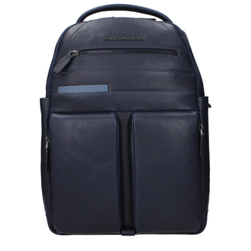 Piquadro Blue Leather Backpack