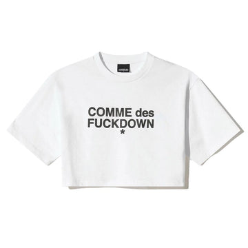 Comme Des Fuckdown White Cotton Women T-Shirt