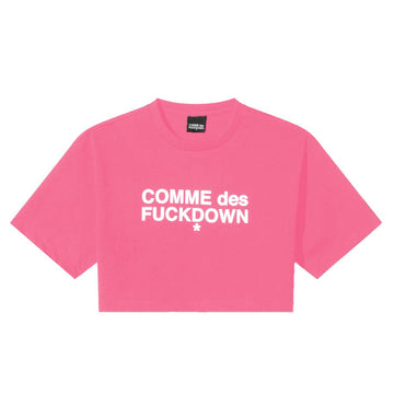 Comme Des Fuckdown Fuchsia Cotton Tops & T-Shirt
