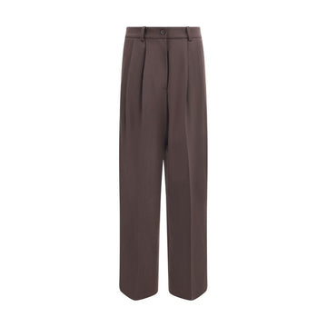 P.A.R.O.S.H. Brown Fleece Wool Dress Pants