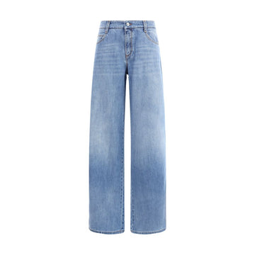 Ermanno Scervino Blue Cotton Relaxed Fit Jeans