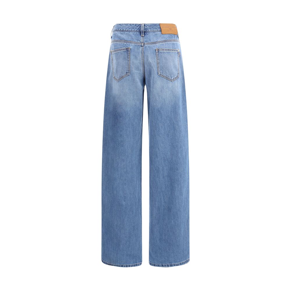 Ermanno Scervino Blue Cotton Relaxed Fit Jeans