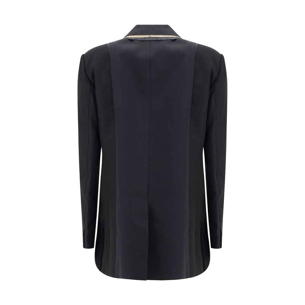 Sacai Double-breasted Blazer with double revers